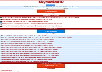 Skymovies HD Hollywood & Bollywood Movie Download Websites 2021